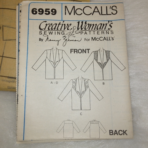 McCall's 6959 Misses unlined jacket Size 14-16-18 Creative Woman's Nancy Zieman - Picture 4 of 5
